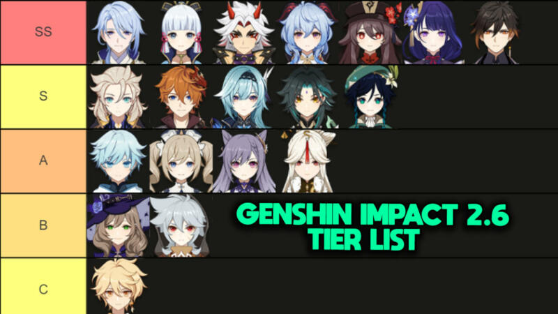 Genshin Impact 2.6 Tier List, Best Character And Weapon In This Patch