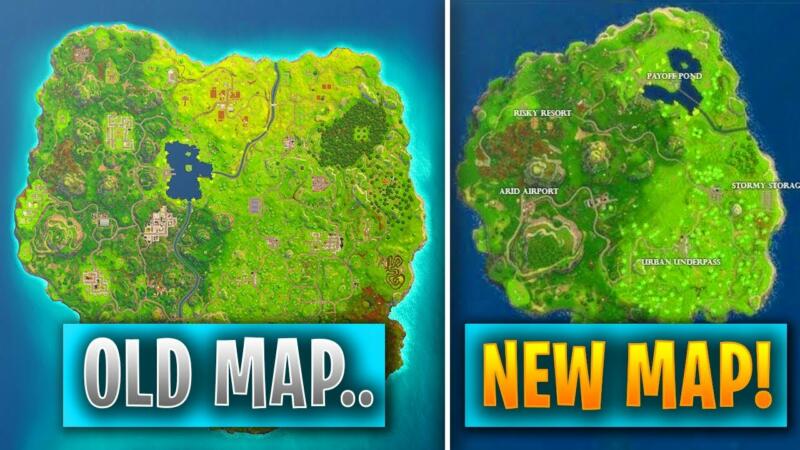 The Old Fortnite Map Vs New Map Comparison