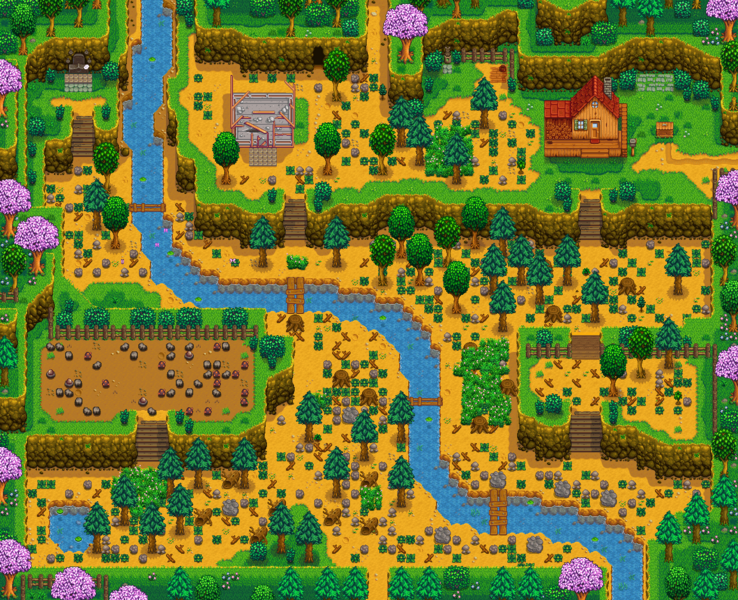 Stardew Valley Every Farm Map, Ranked Hill Top